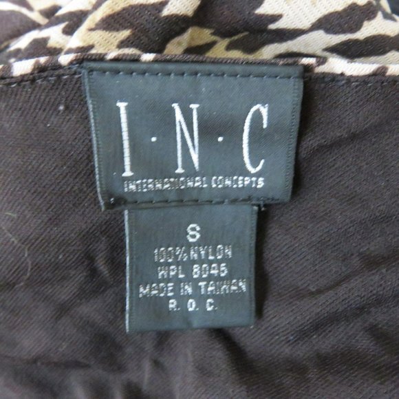 Vintage INC Sheer Stretch Mesh Brown Top Size S Empire 3/4 Sleeve - Picture 10 of 11